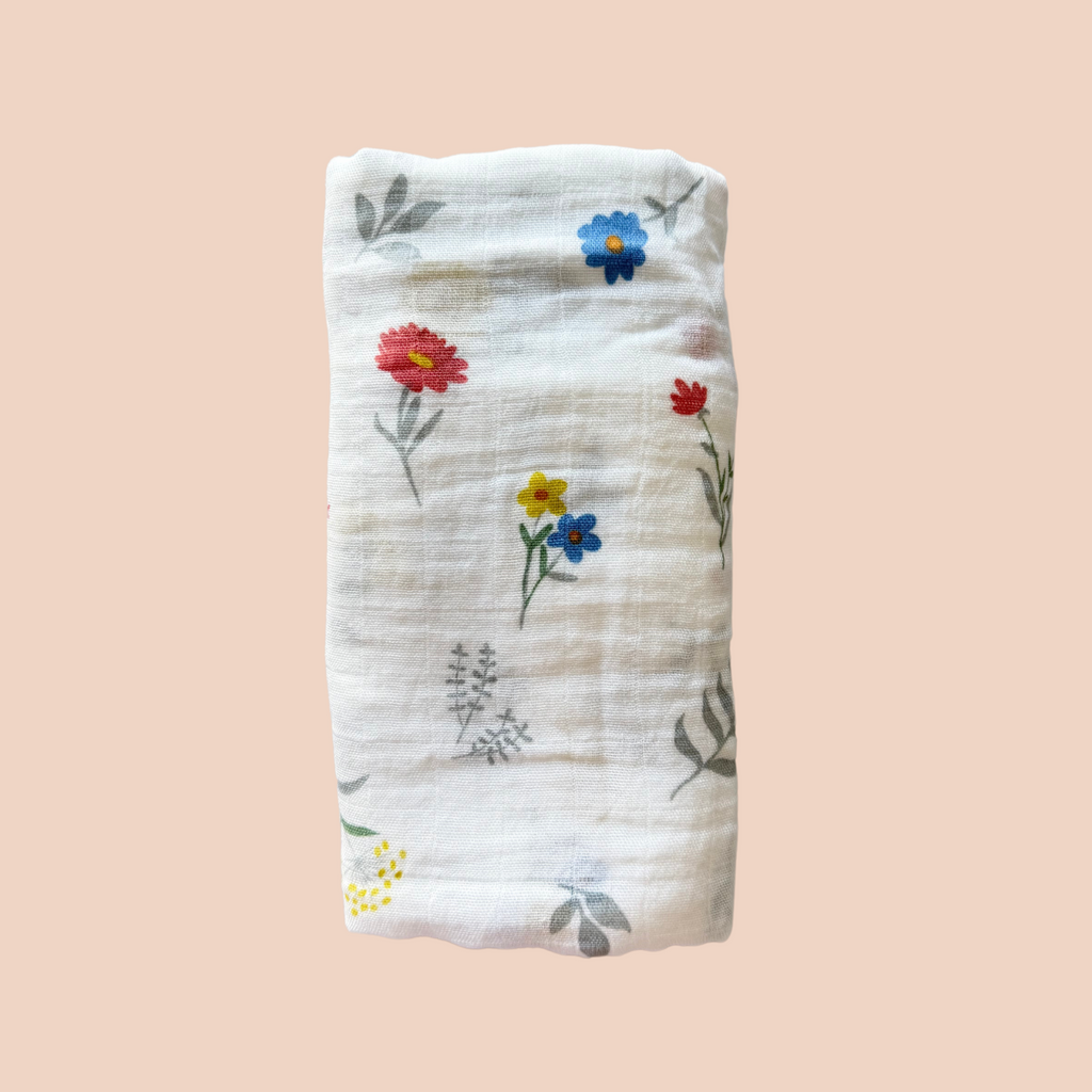 Muselina de algodón para bebé, estampado con diseño de plantas, ideal para siesta, paseo