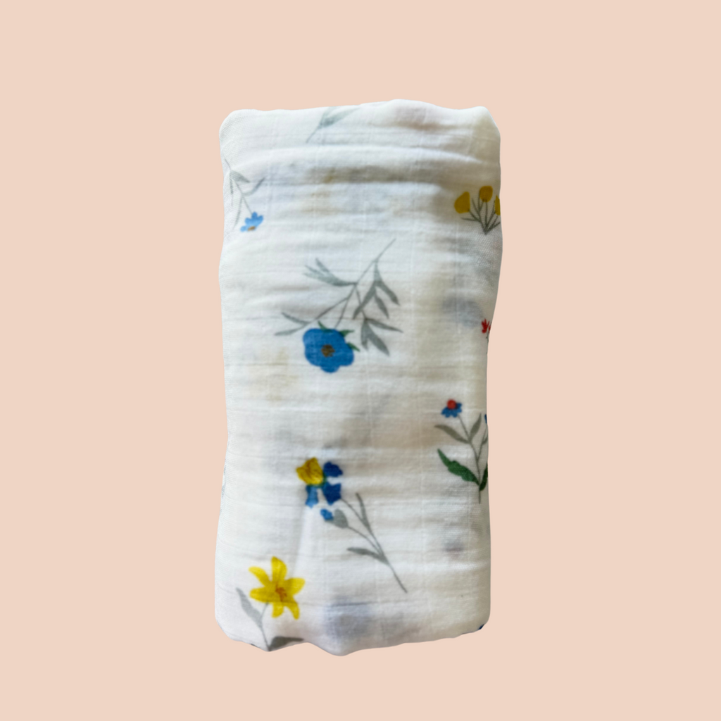 Muselina de algodón para bebé, estampado con diseño de plantas, ideal para siesta, paseo
